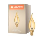 Ledvance Vintage 1906 LED E14 Kaars Goud 2.5W 220lm - 824 Zeer Warm Wit | Vervangt 22W