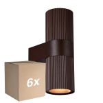 Voordeelpak 6x Nordlux Kyklop Wandlamp Aluminium Roestig  Up & Down | Geschikt voor 2x GU10