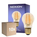 Voordeelpak 10x Noxion Lucent Lustre LED E27 Filament Amber 4.5W 400lm - 822 Zeer Warm Wit | Dimbaar - Vervangt 35W