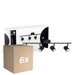 Voordeelpak 6x D'Lite Plafondlamp Trop Zanderig Zwart| Geschikt Voor 4x GU10