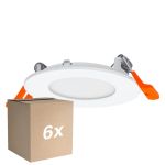 Voordeelpak 6x Ledvance LED Downlight Slim Recess Wit 4.5W 240lm 110D - 840 Koel Wit | 85mm - Zaagmaat 72mm