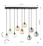 Emibig Hanglamp Cosmo Staal Zwart | Geschikt voor 9x E14 - Max 10W