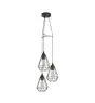 Eglo Hanglamp Tarbes Staal Zwart | IP20 - Geschikt voor 3x E27 