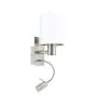 Eglo Wandlamp Pasteri Staal Satijn Nikkel 40 | IP20 - Incl. Spot en Excl. 1x E27
