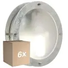 Voordeelpak 6x Nordlux Malte Wandlamp Verzinkt Staal Grijs | 240mm - IP54 - Geschikt voor E27