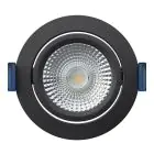 EcoDim Inbouw Spot Zwart 6W 450lm 60D 827- 860 Afstembaar Wit | RGB - 85mm - Zaagmaat 75mm - IP54 - Zigbee Dimbaar