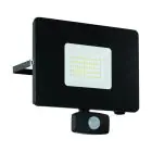 Eglo Wandlamp Faedo 3 Aluminium Zwart 53W 5800lm - 850 Koel Wit | IP44 - Bewegingssensor